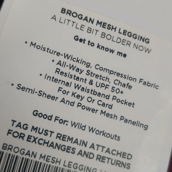 Fabletics Brogan Mesh Leggings Maroon Colorblock - Picture 5 of 5